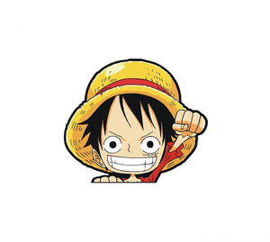 One Piece Autoaufkleber - Peeker Auto Aufkleber Stickerloveshop Chibi Ruffy  