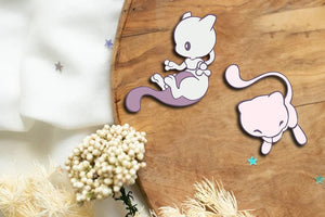 Pokemon Sticker Set - Mew & Mewtwo  stickerloveshop   