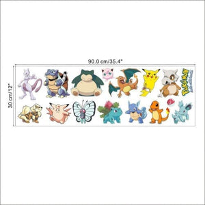 Pokemon Wandaufkleber - 16 verschiedene Stickermotive  stickerloveshop   