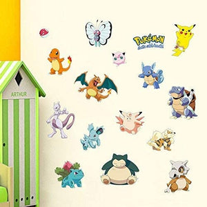 Pokemon Wandaufkleber - 16 verschiedene Stickermotive  stickerloveshop   