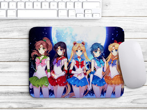 Sailors Moon Mauspad - Für Fans der Anime-Serie 4 verschiedene Varianten Mousepads stickerloveshop Sailor Moon Gruppe  