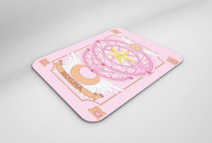 Sakura Magic Girl Circle Mousepad Geschenkidee Computer-Zubehör Gaming Anime Mouspad ideales Geschenk Mousepads stickerloveshop   